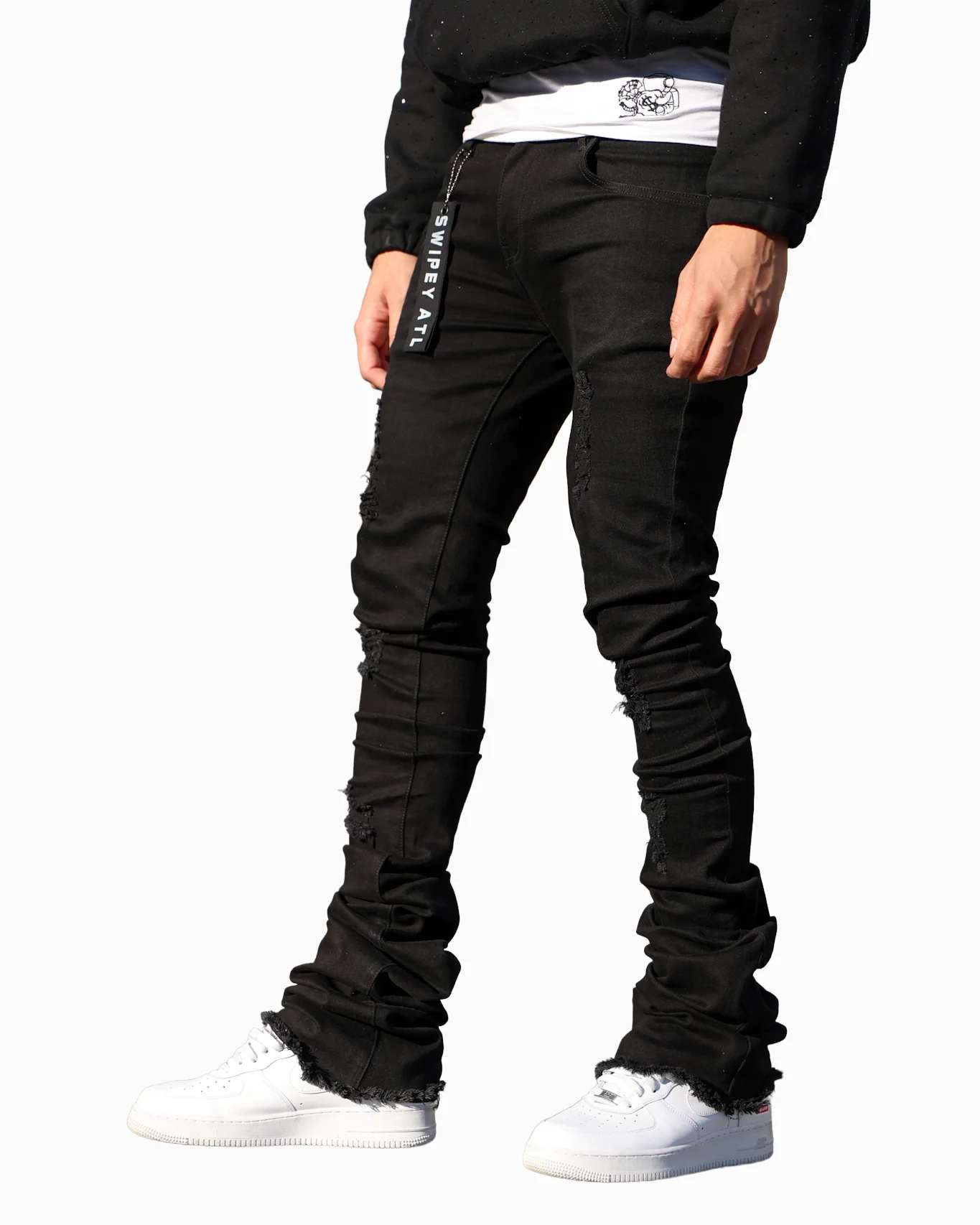 Black Swipey Denim - Image 3