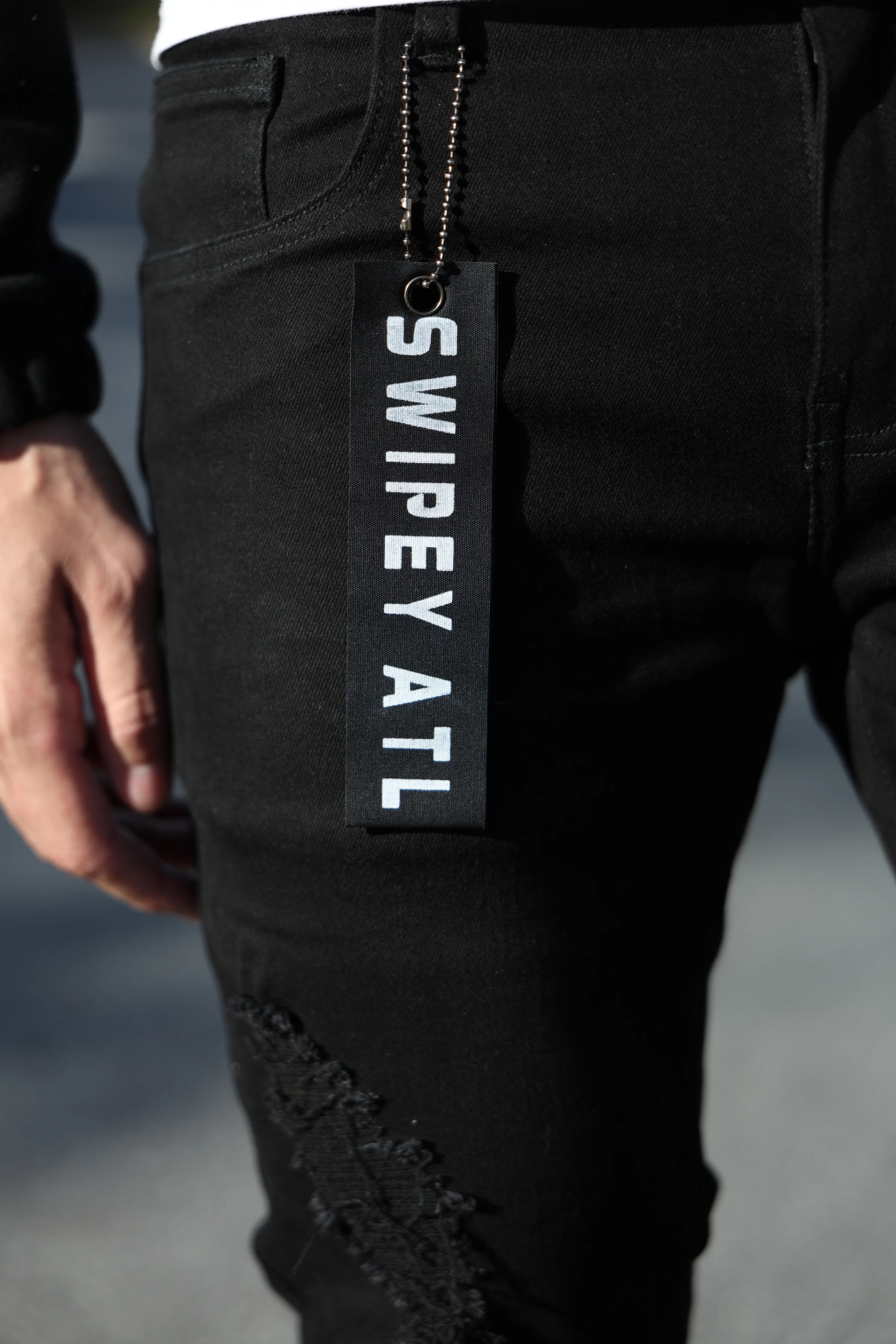 Black Swipey Denim - Image 4