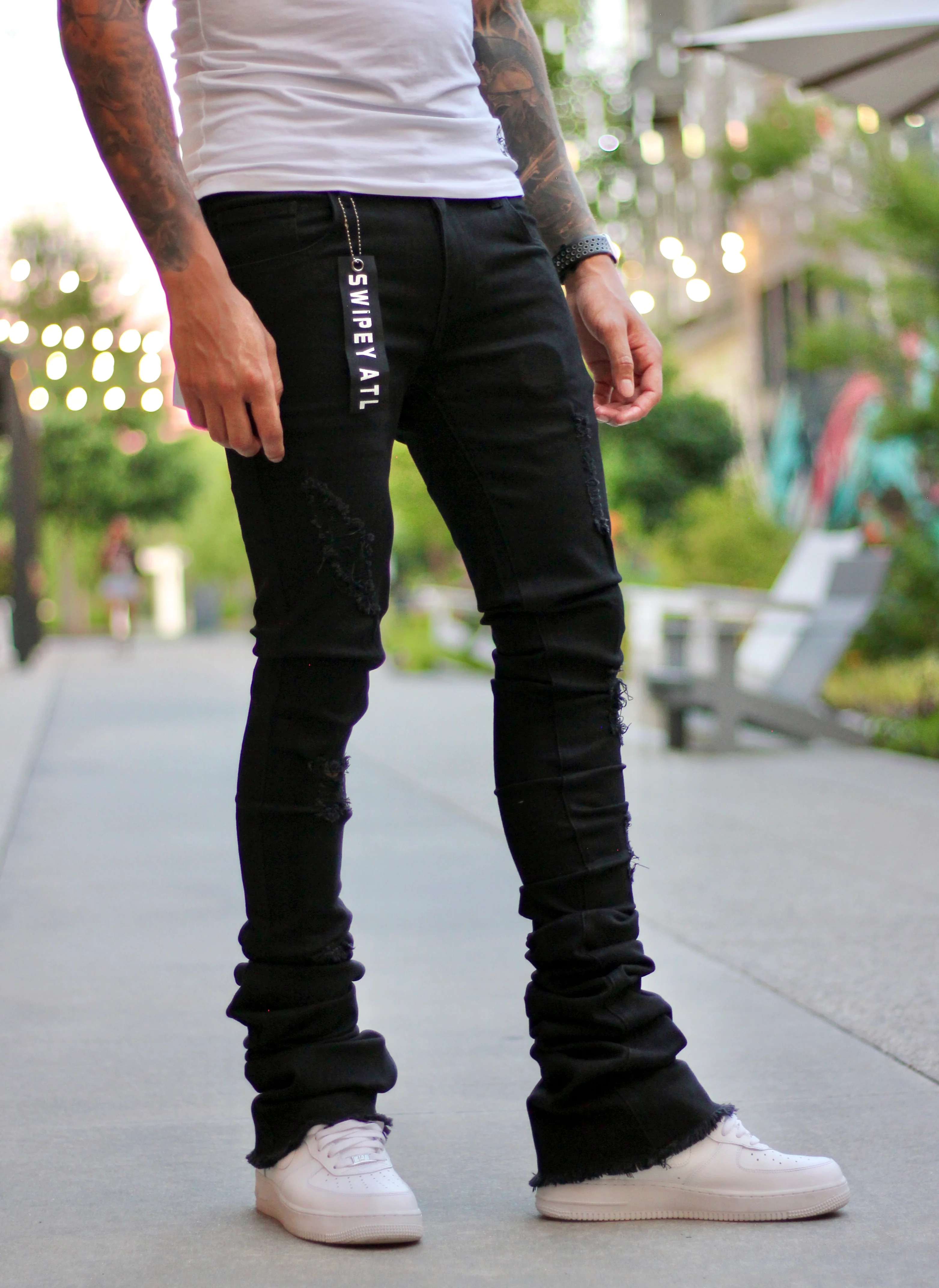 Black Swipey Denim - Image 6
