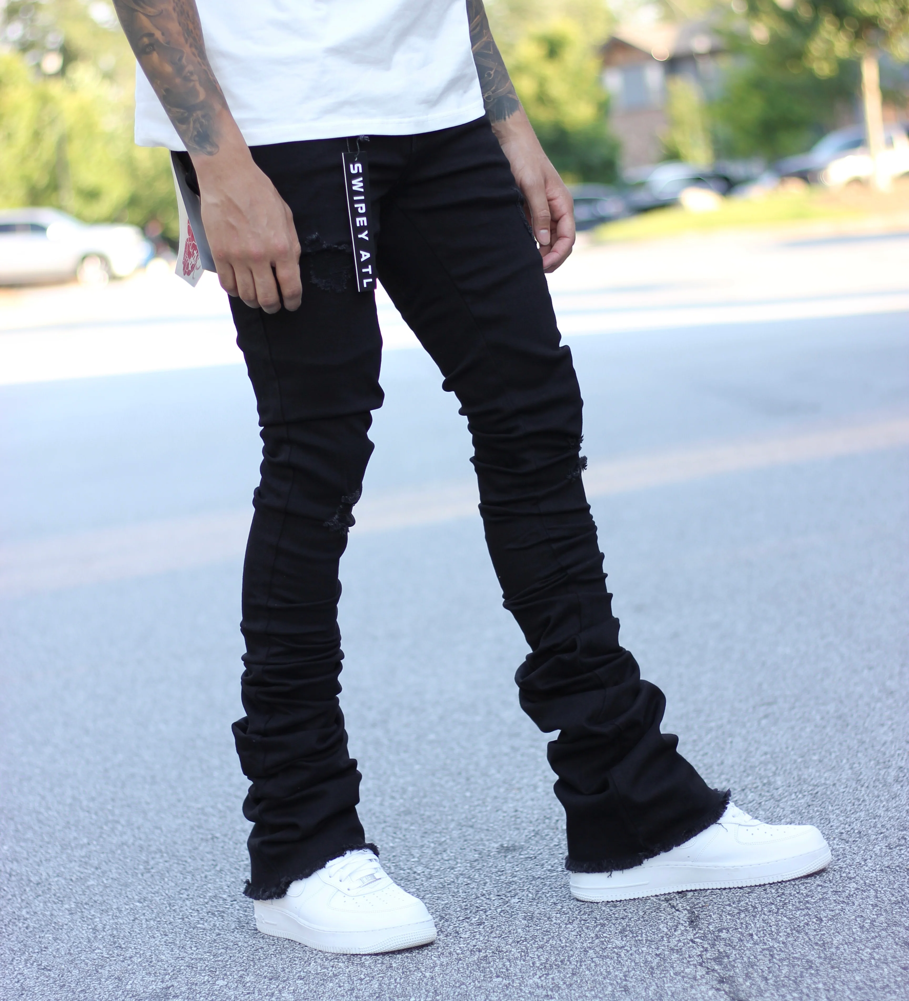 Black Swipey Denim - Image 8