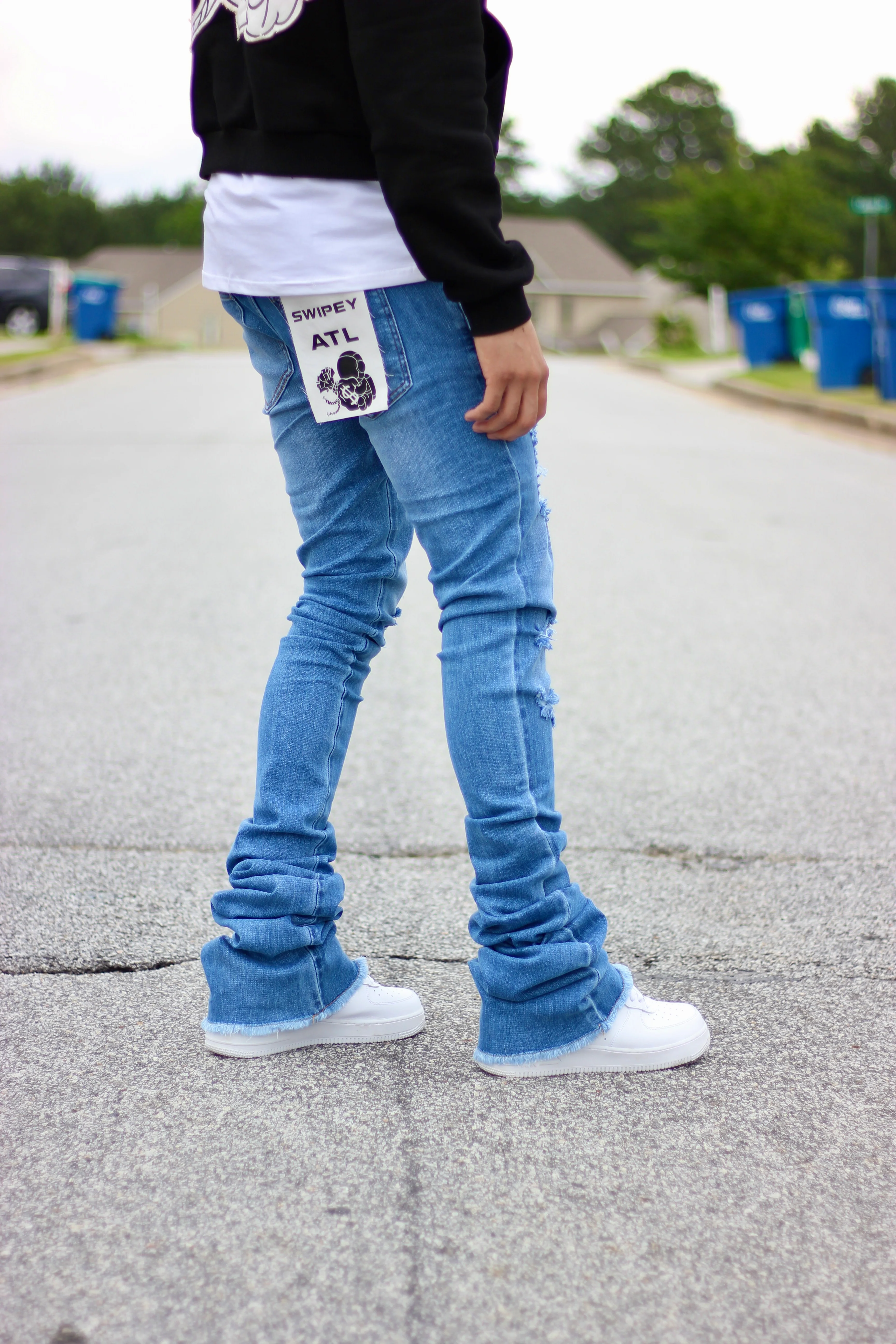 Dark Blue Swipey Denim - Image 4