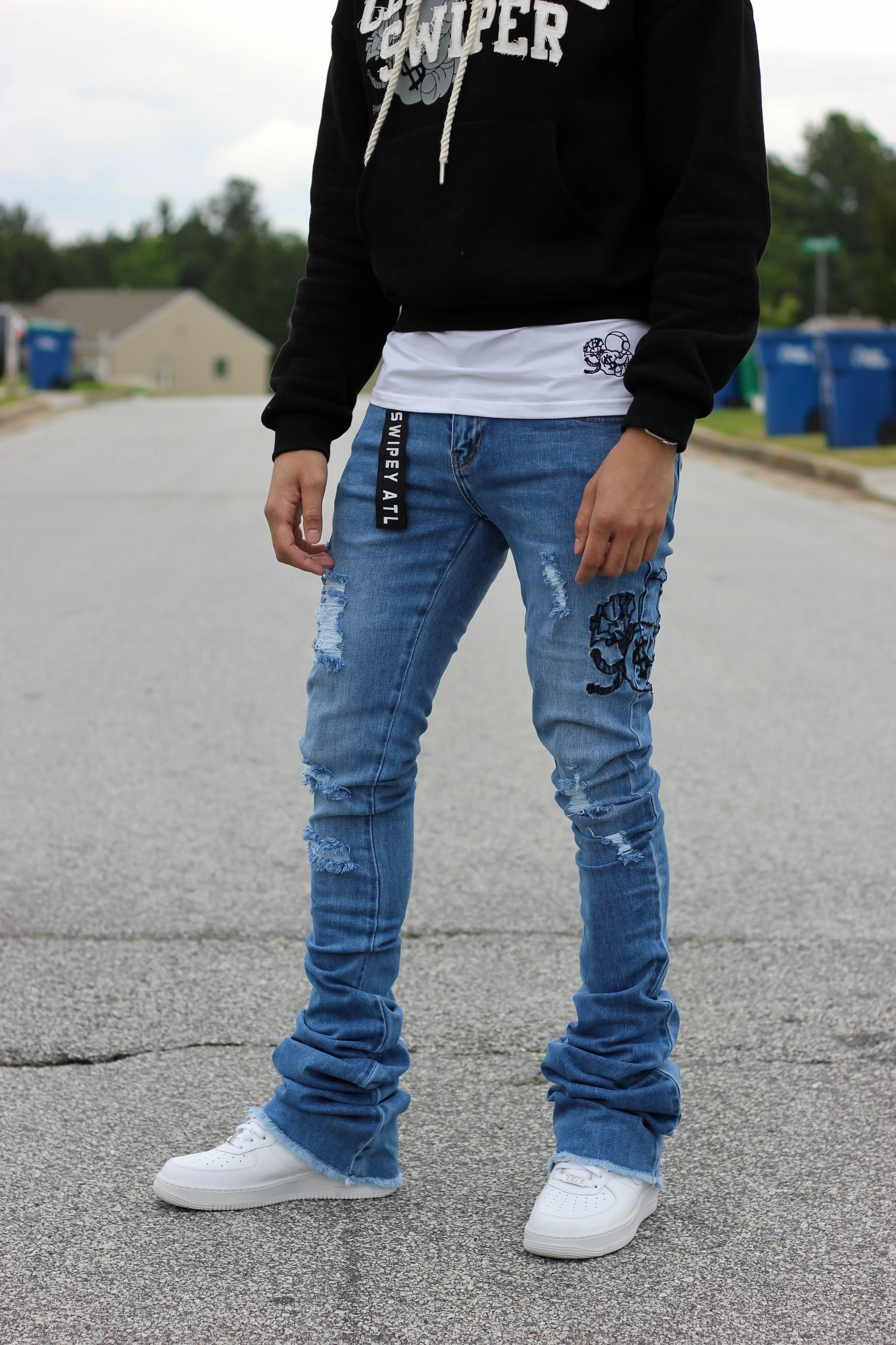 Dark Blue Swipey Denim - Image 6