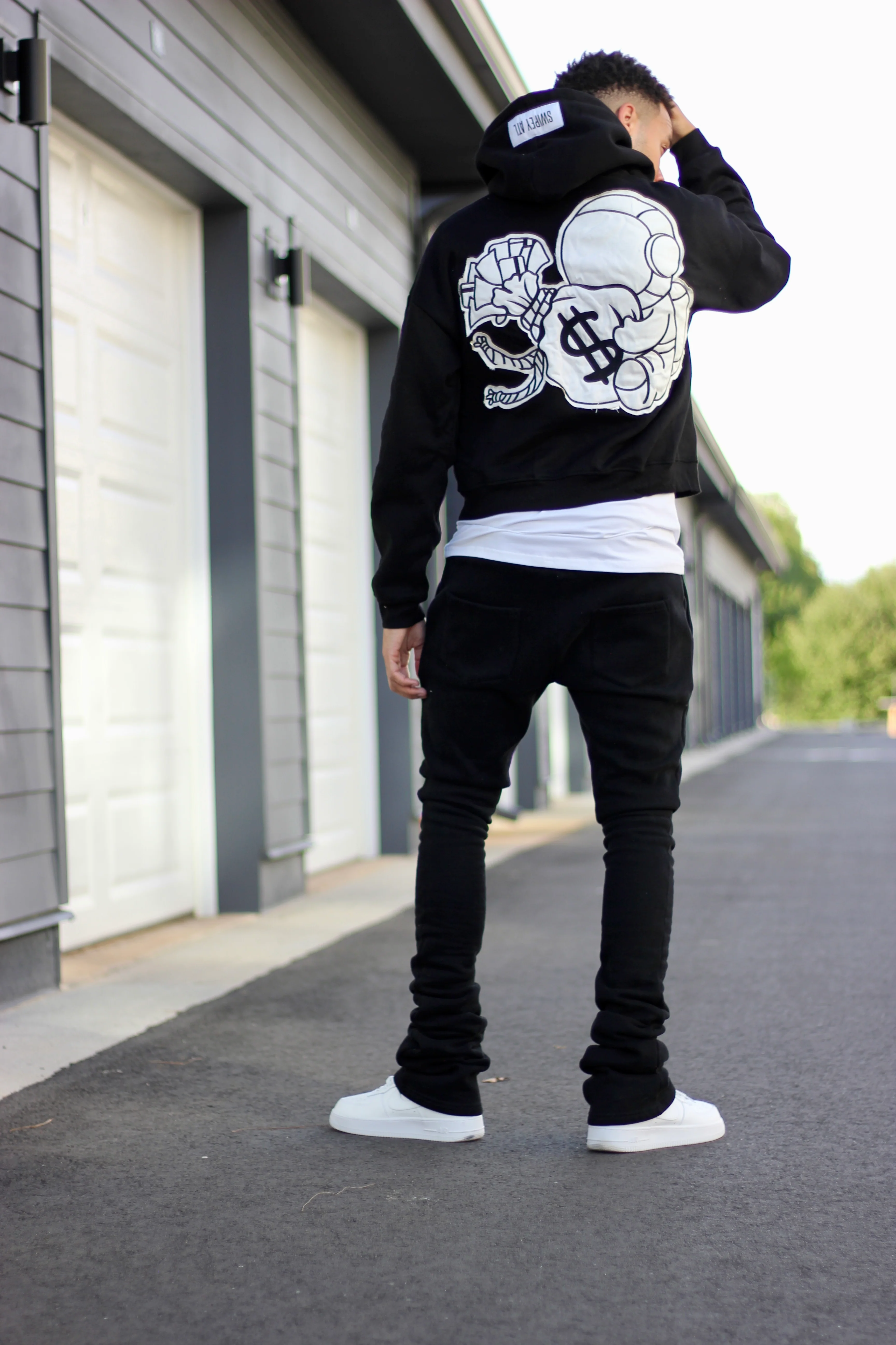 Black Distressed Hoodie - Image 4