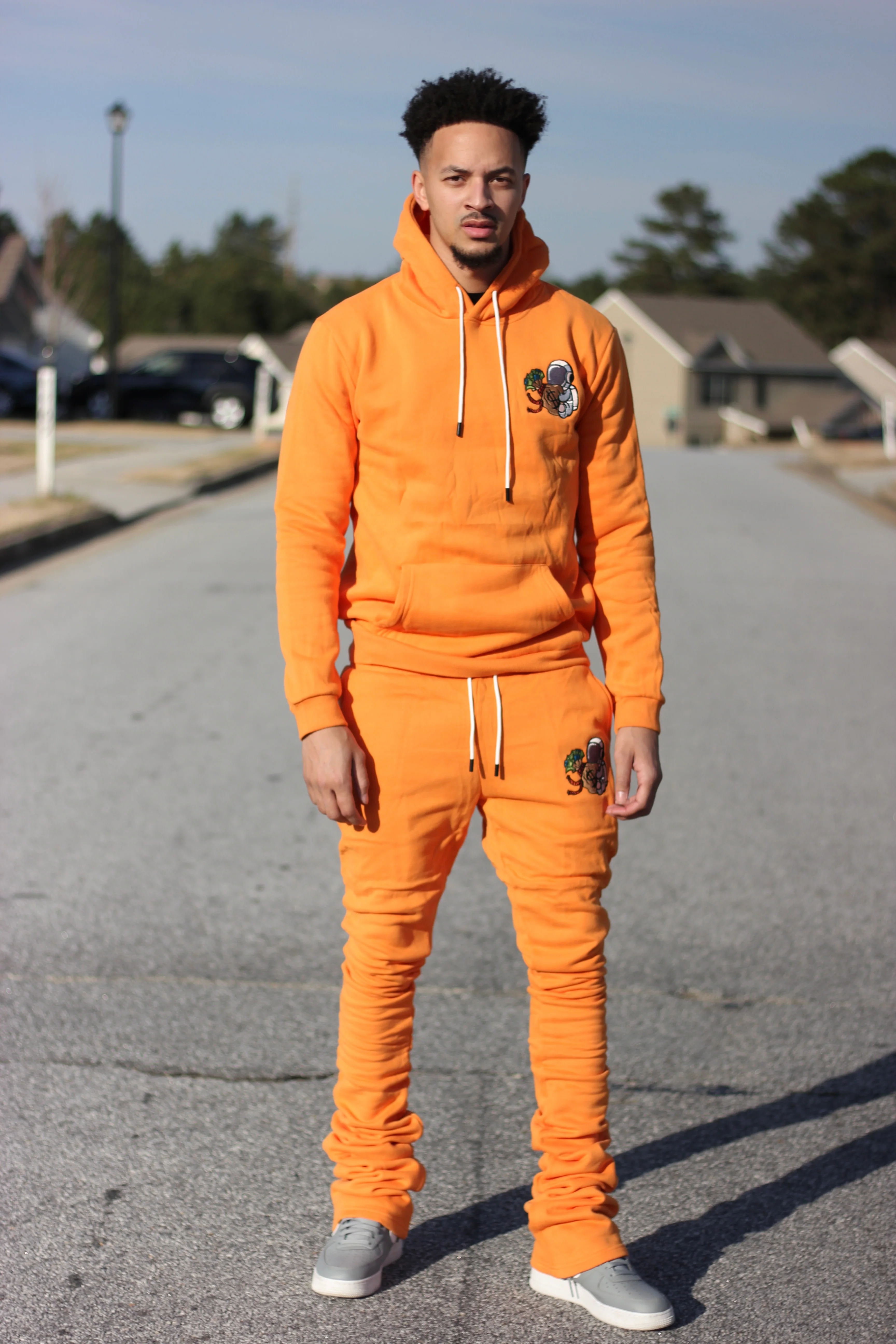 Orange Certified Steppers Stacked Jogger Set - Image 3