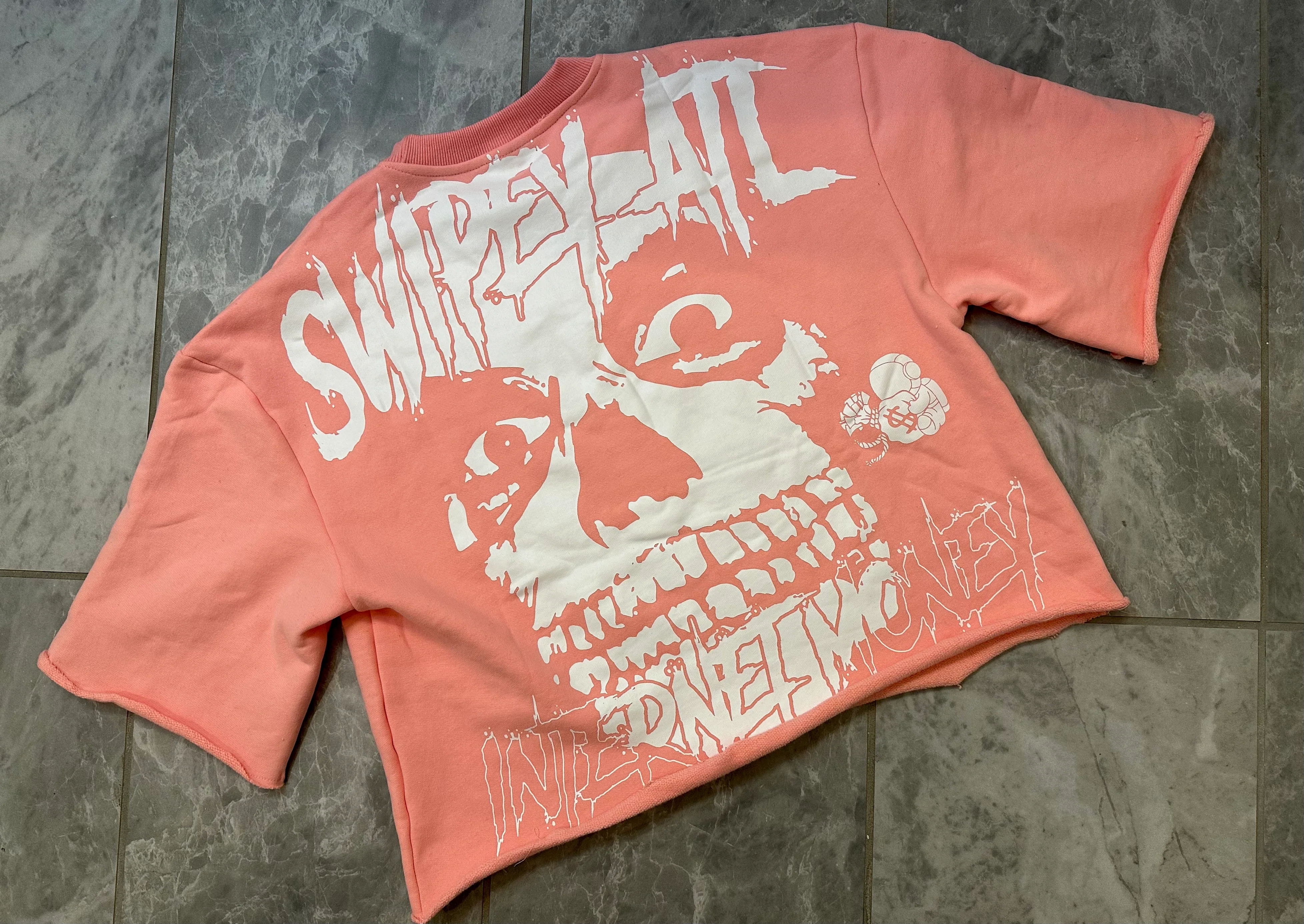 Pink Internet Money Cropped Tee - Image 8