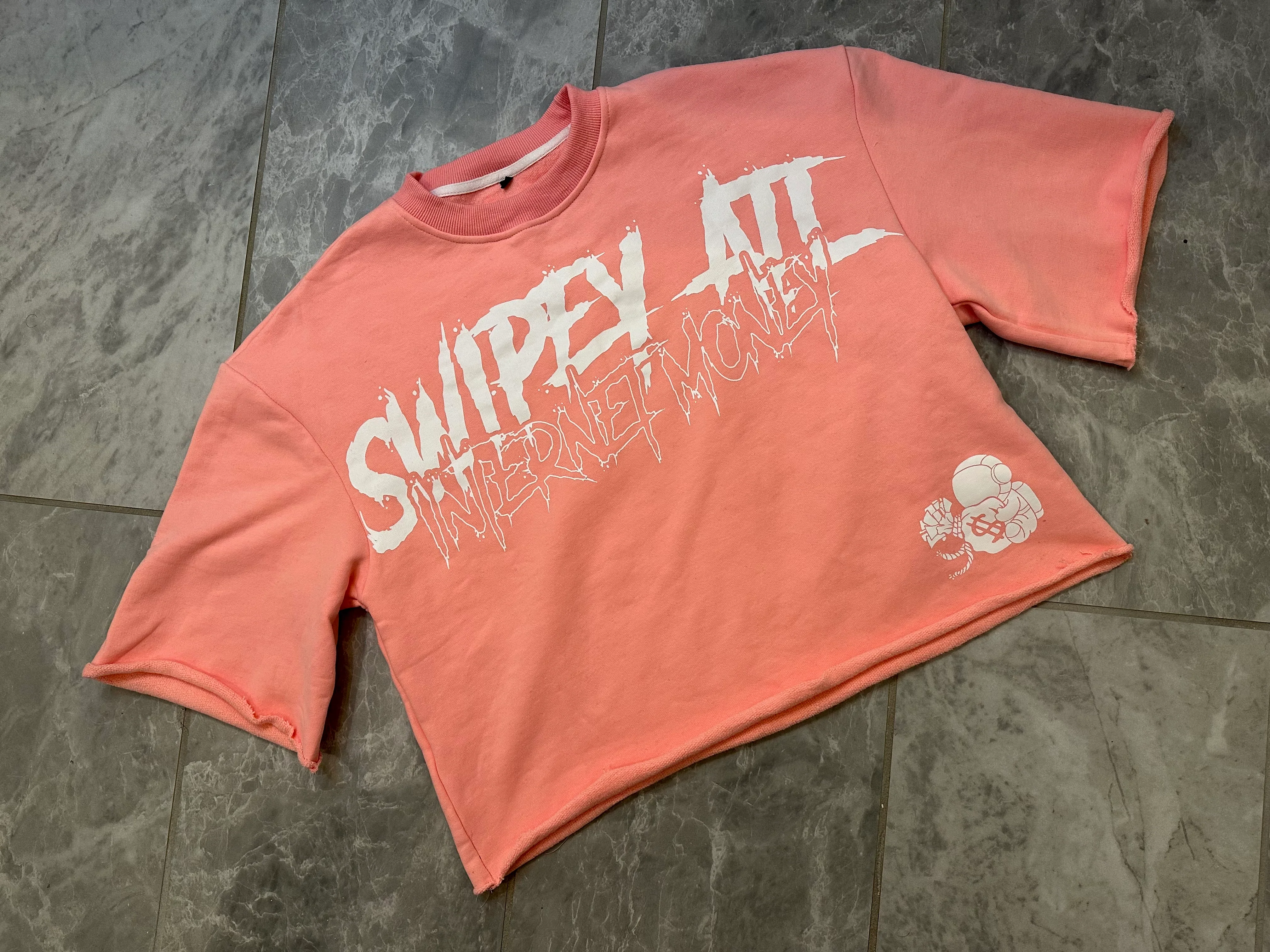 Pink Internet Money Cropped Tee - Image 9