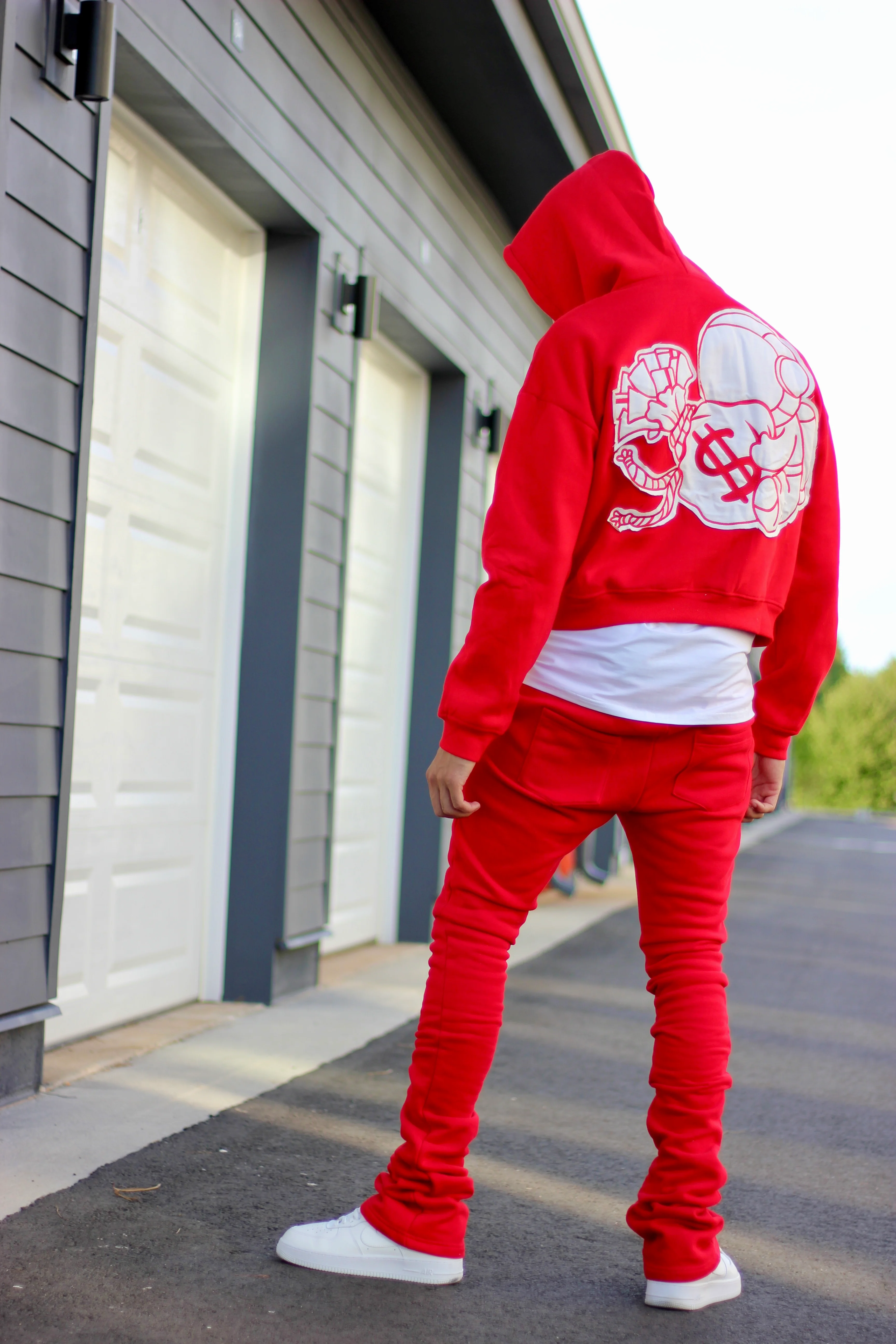 Red Distressed Hoodie - Image 4
