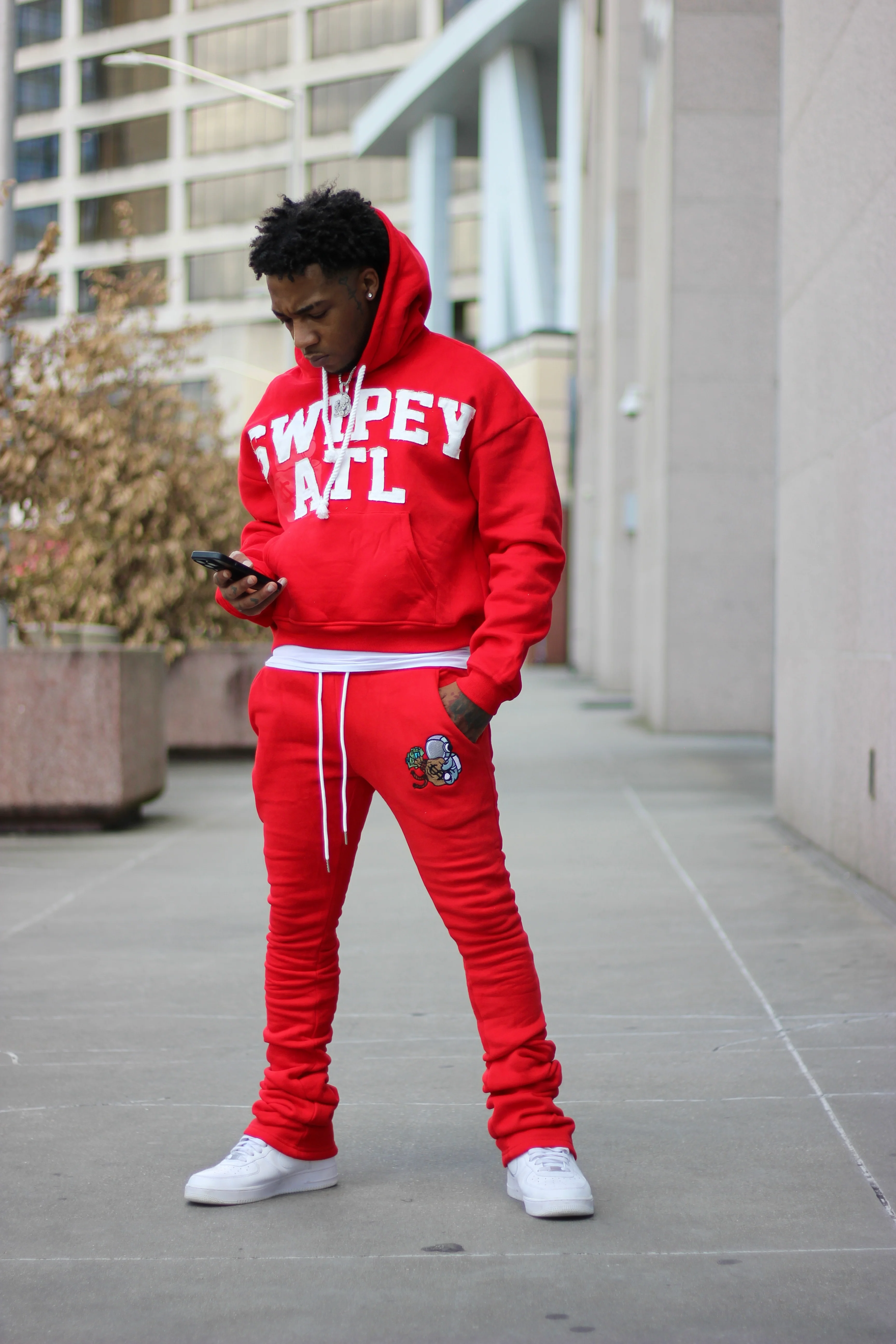 Red Distressed Hoodie - Image 6