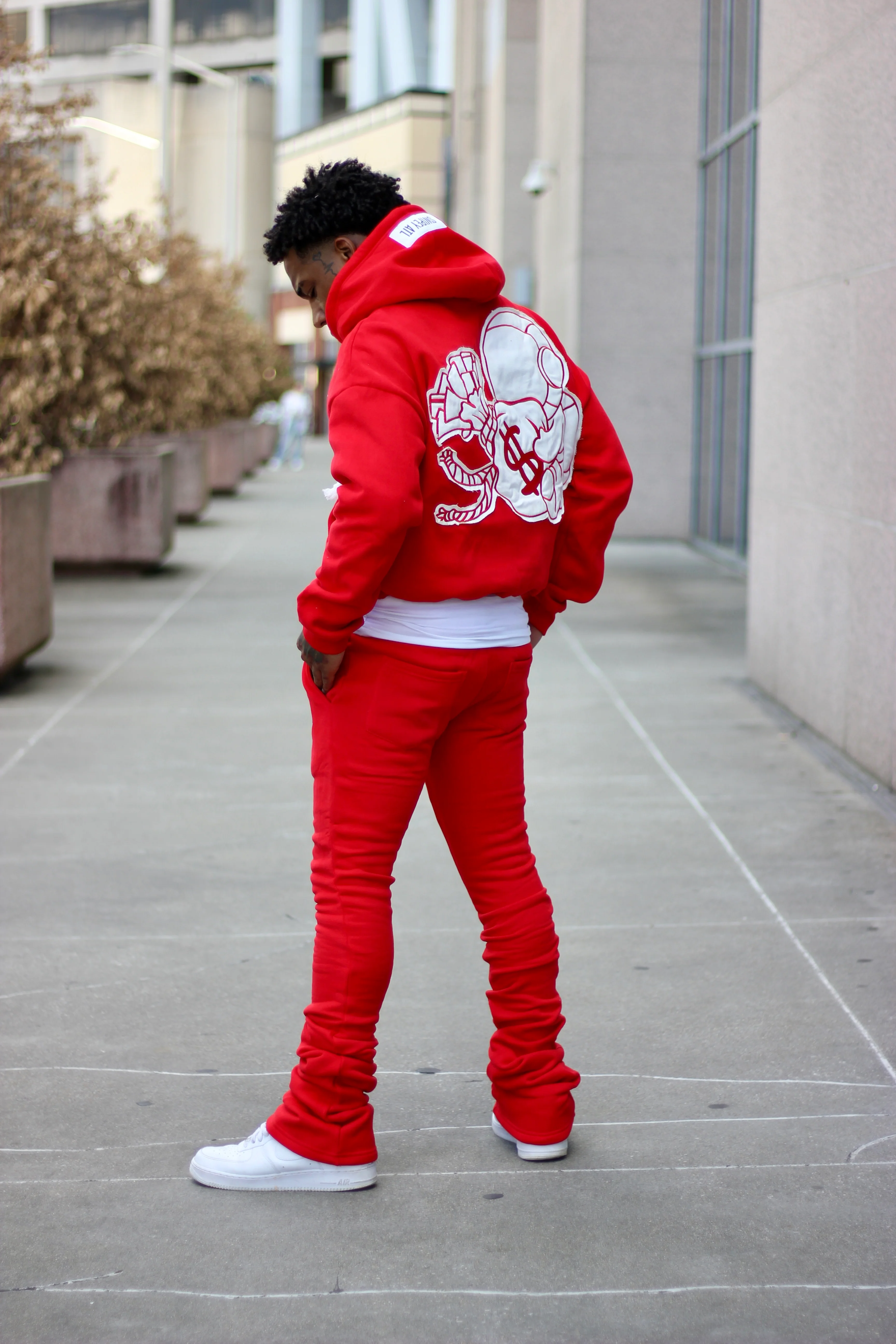 Red Distressed Hoodie - Image 7