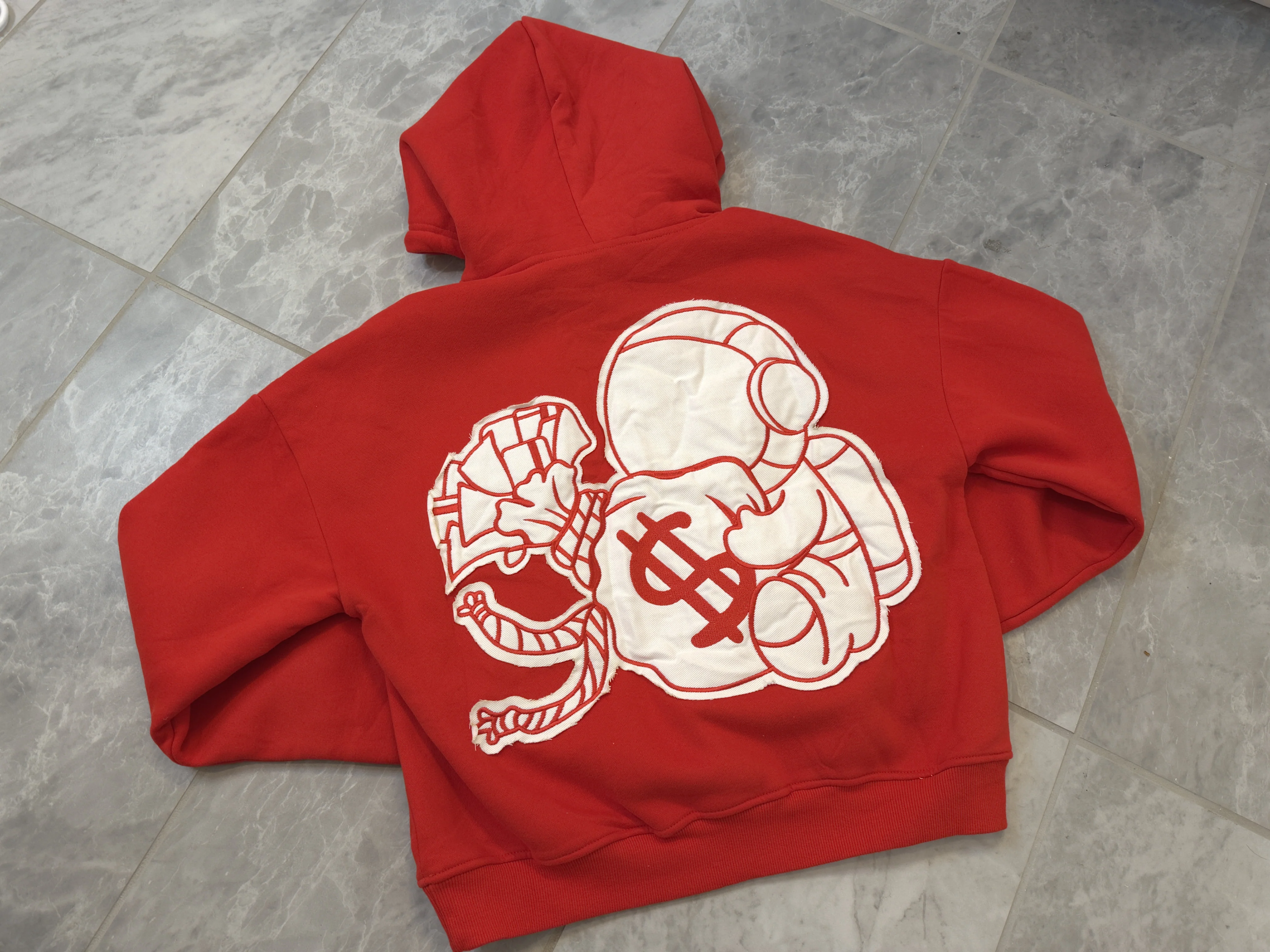 Red Distressed Hoodie - Image 8