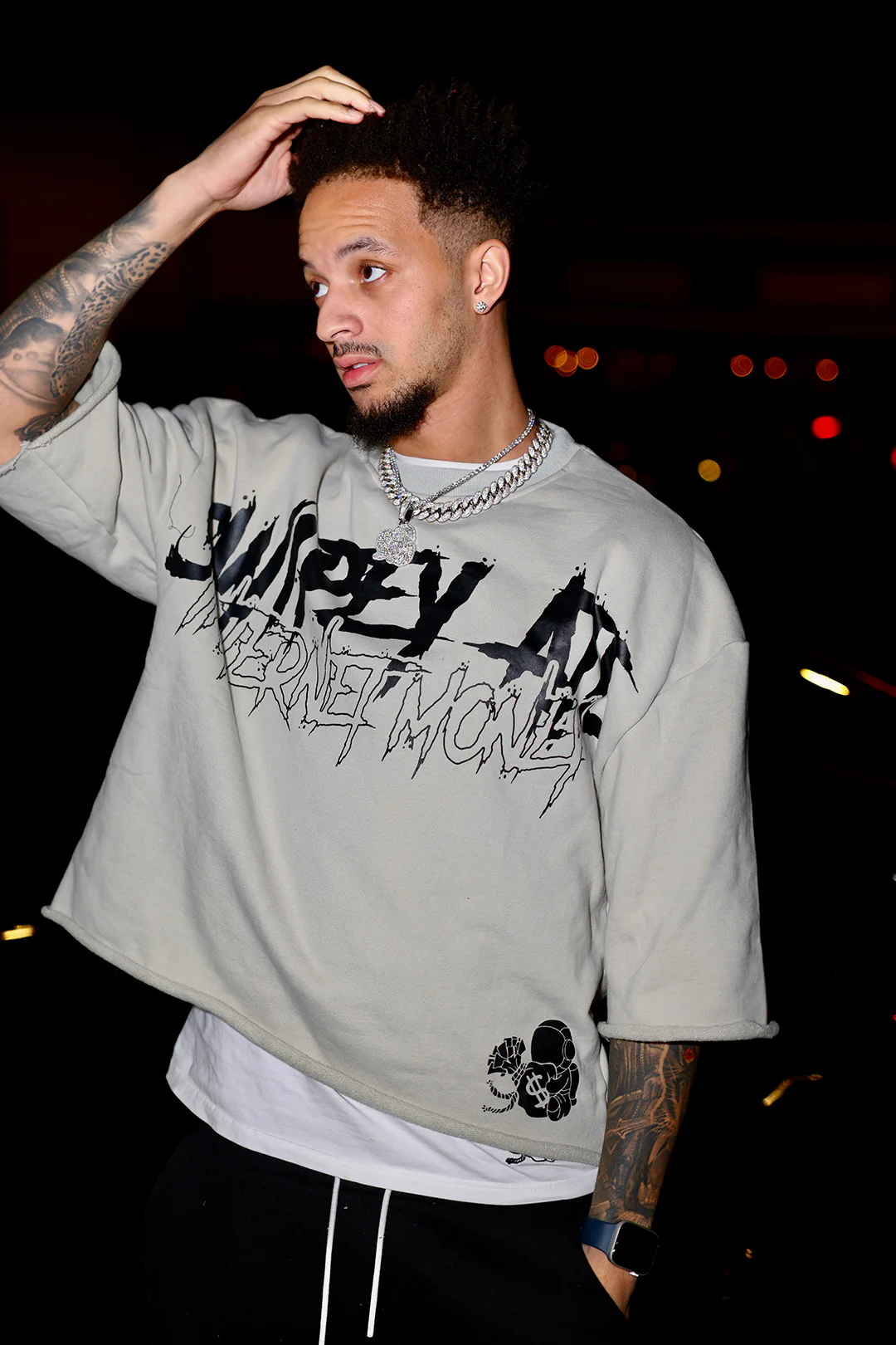 Space Gray Internet Money Cropped Tee - Image 5