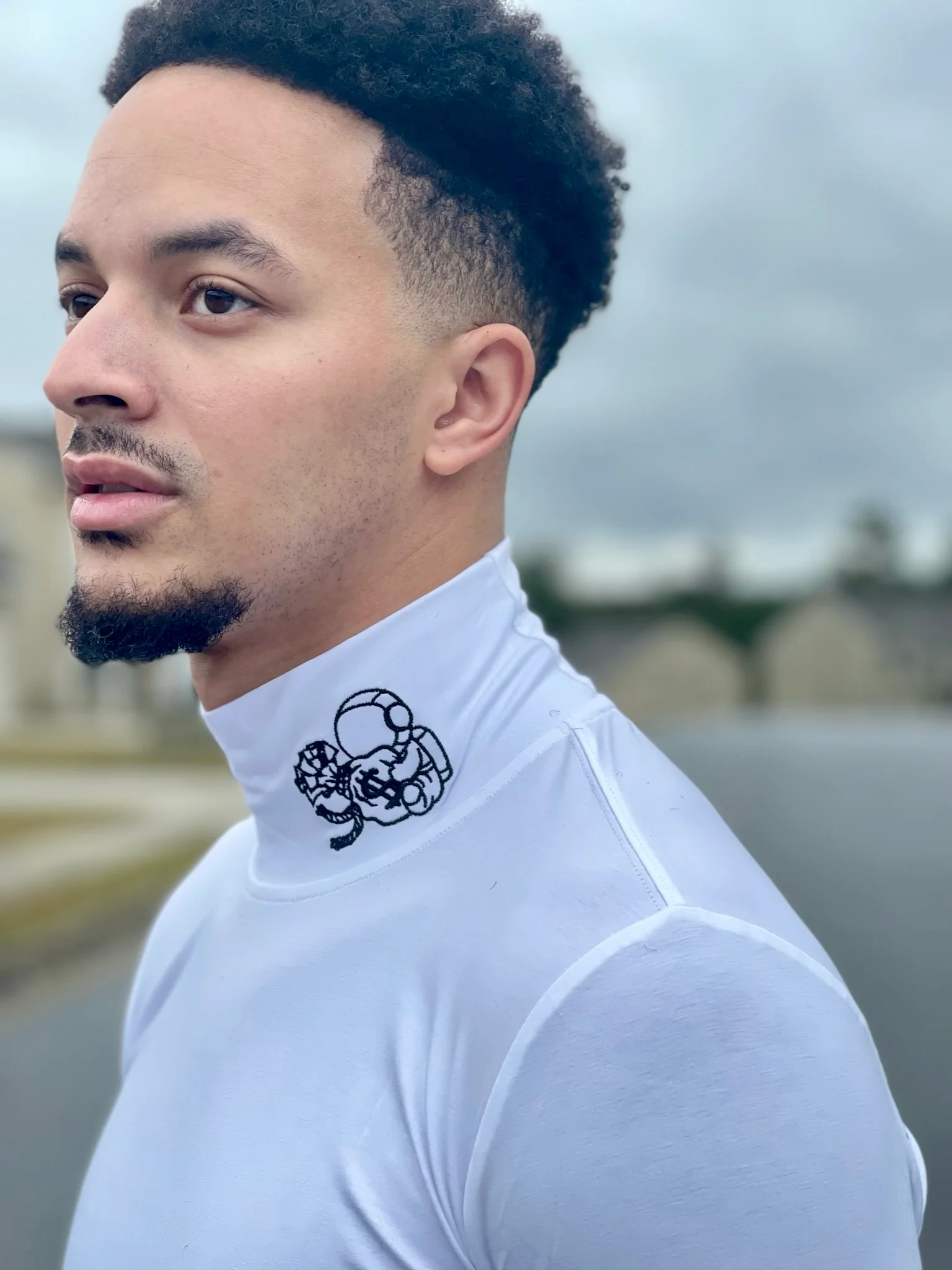 White Logo Turtle Neck - Image 3